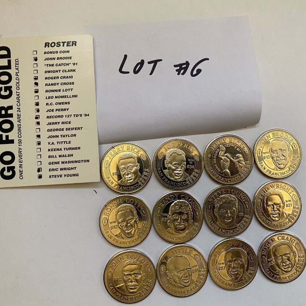 San Francisco 49ers then and now 1994-95 collectable coins 12 of 20 Lot #6